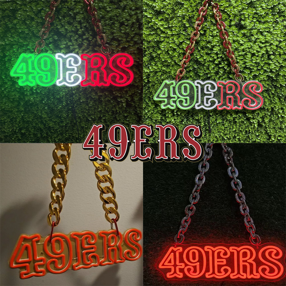 49ers neon sign chain for new year gift
