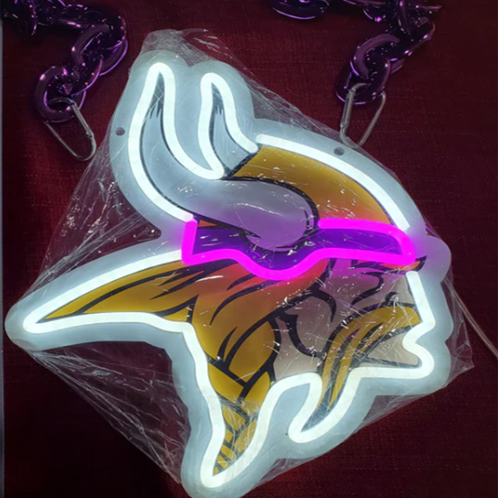 Illuminate Your Passion American football Minnesota Vikings lighting up sign for Super fans Chains for fans