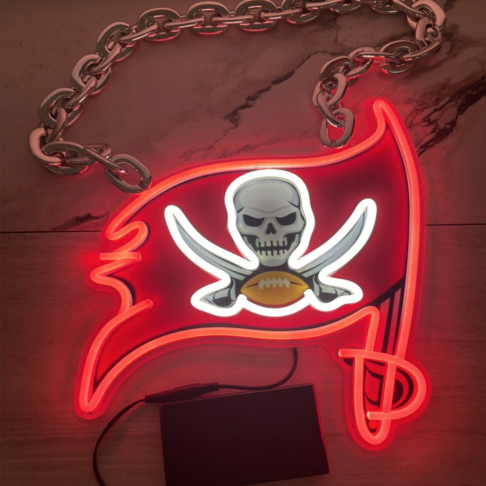 Illuminate Your Passion New Types American football Tampa Bay Buccaneers Neon Light Up Big Logo Chain(副本) Chains for fans