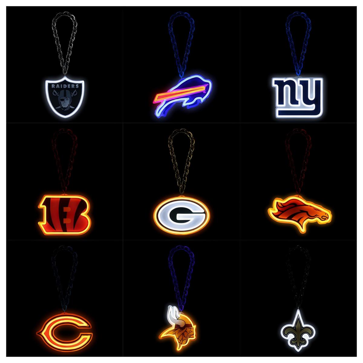 American football UV printed led neon sign team logo lighting up sign for shopping your team Chains for fans