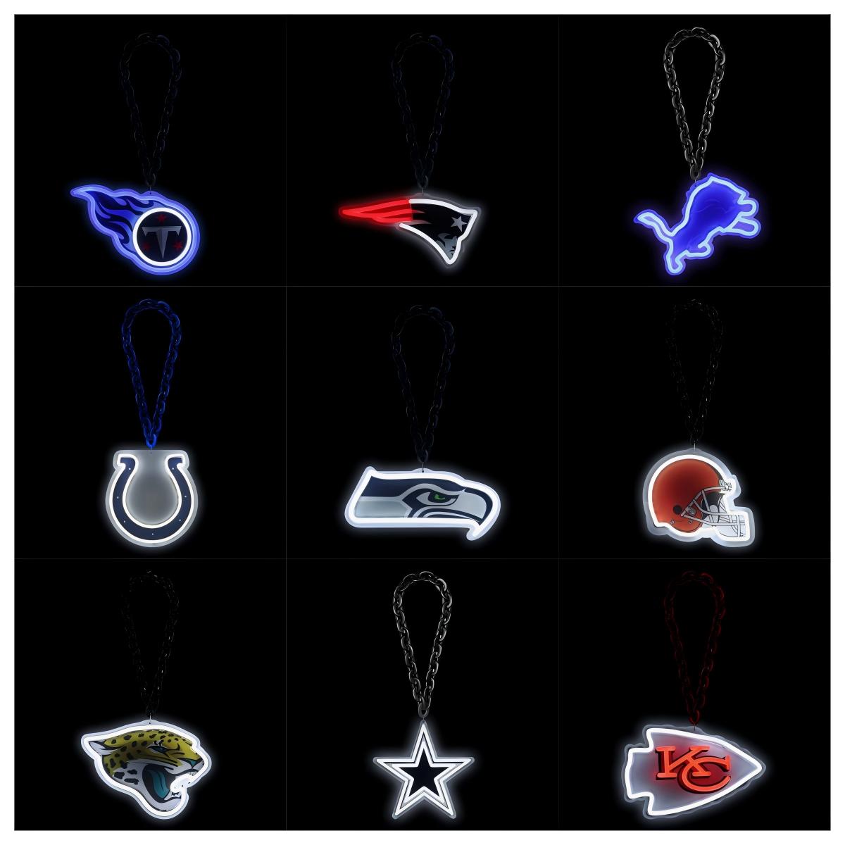 American football UV printed led neon sign team logo lighting up sign for shopping your team Chains for fans