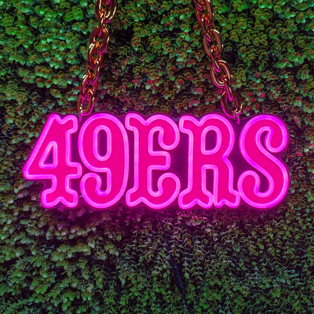 Illuminate Your Passion American football 49ers Neon lighting up big logo chain for your team Chains for fans
