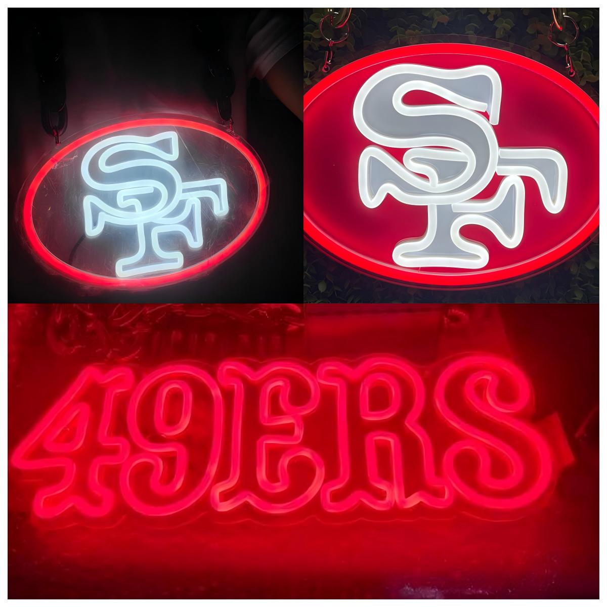 Save 20% NFL team 49ers led neon sign big logo chains bundles for super fans Chains for fans
