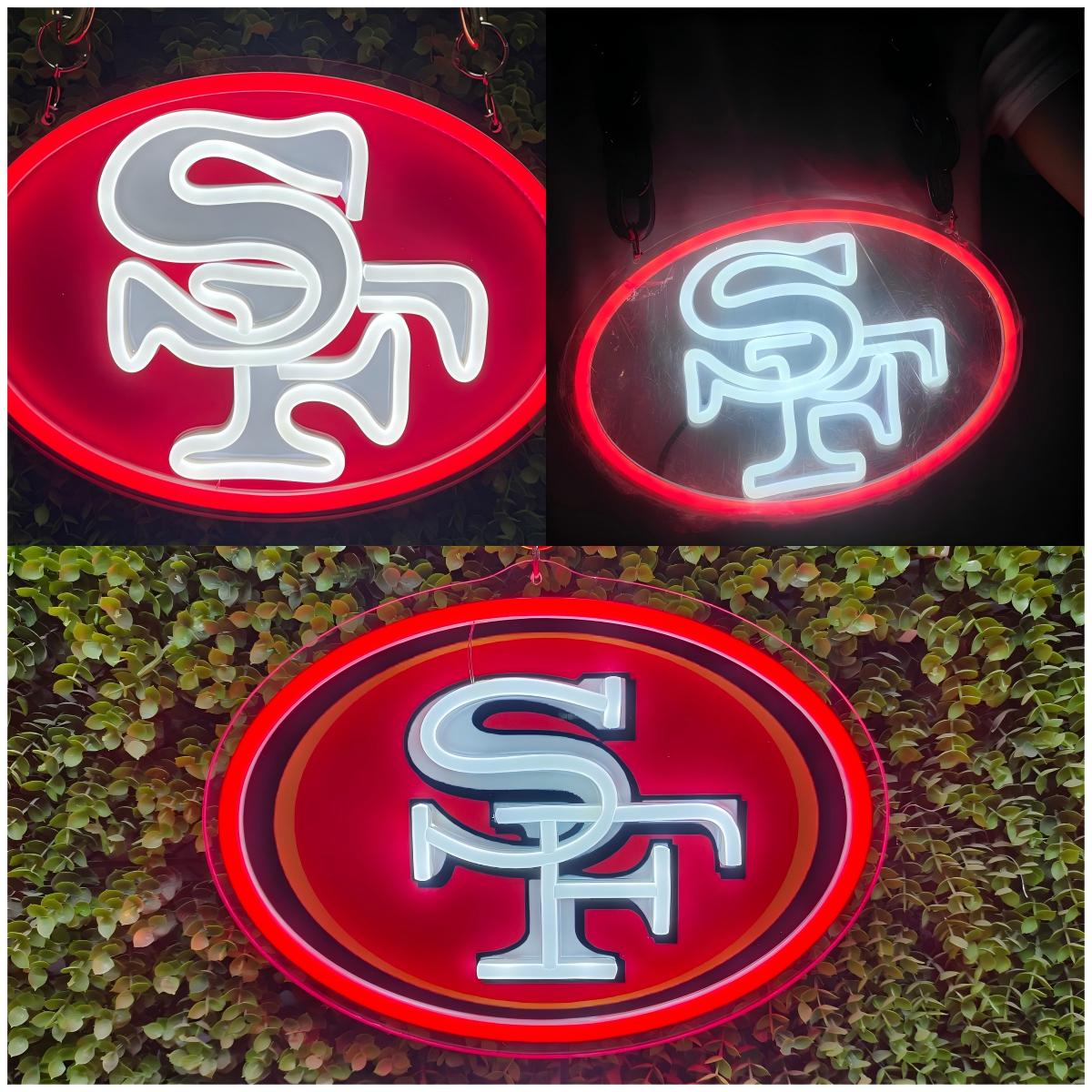 Save 20% NFL team 49ers led neon sign big logo chains bundles for super fans Chains for fans