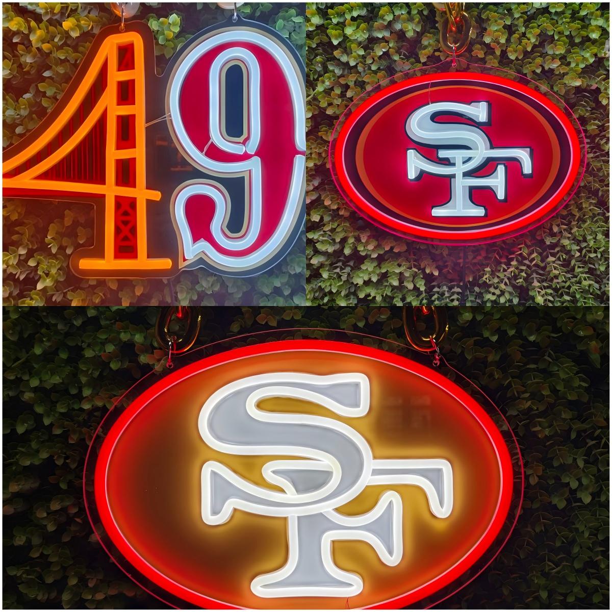 Save 20% NFL team 49ers led neon sign big logo chains bundles for super fans Chains for fans