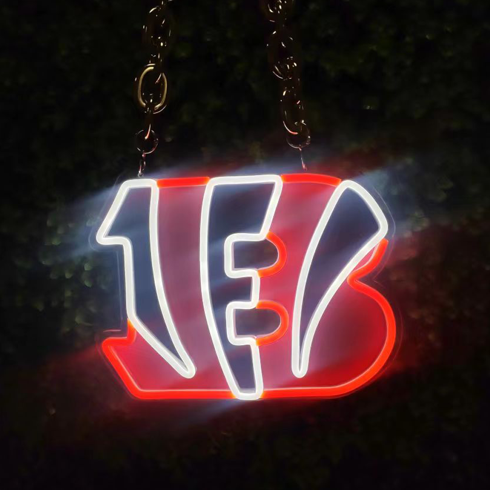 Light Up Your Loyalty with a Custom American Football Team Logo Neon Sign Chains for fans