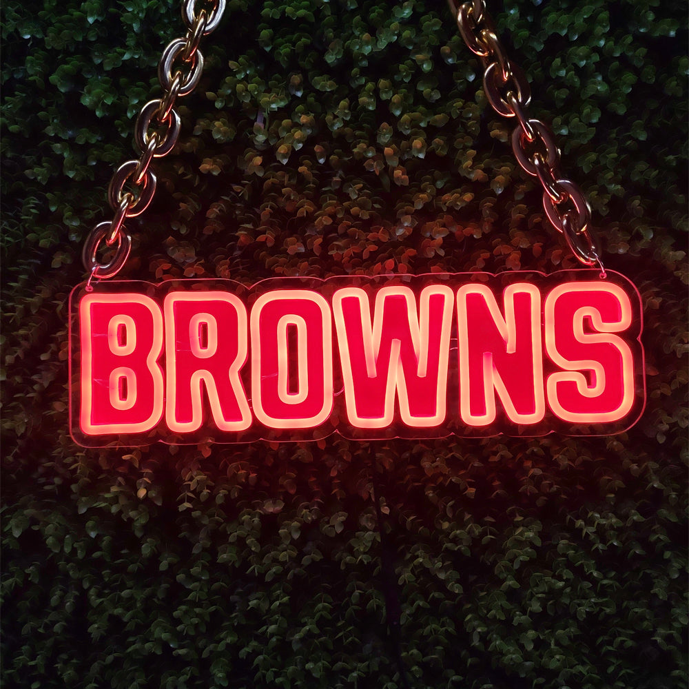 Light Up Your Loyalty with a Custom American Football Team Logo Neon Sign Chains for fans