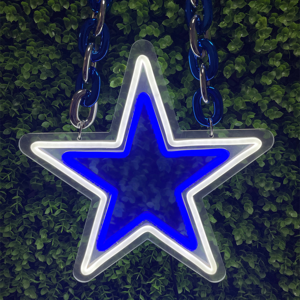 Brighten Your Space with American Football Team Logo Neon Signs Chains for fans