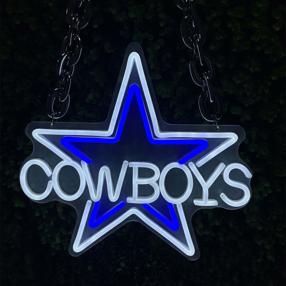 NFL Dallas Cowboys LED Sports Football Neon Sign Chain Chains for fans