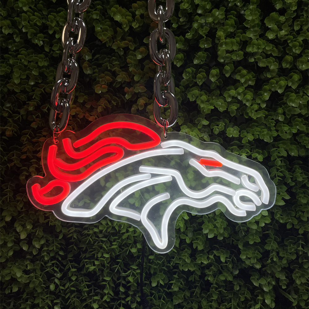 Light Up Your Loyalty with a Custom American Football Team Logo Neon Sign Chains for fans