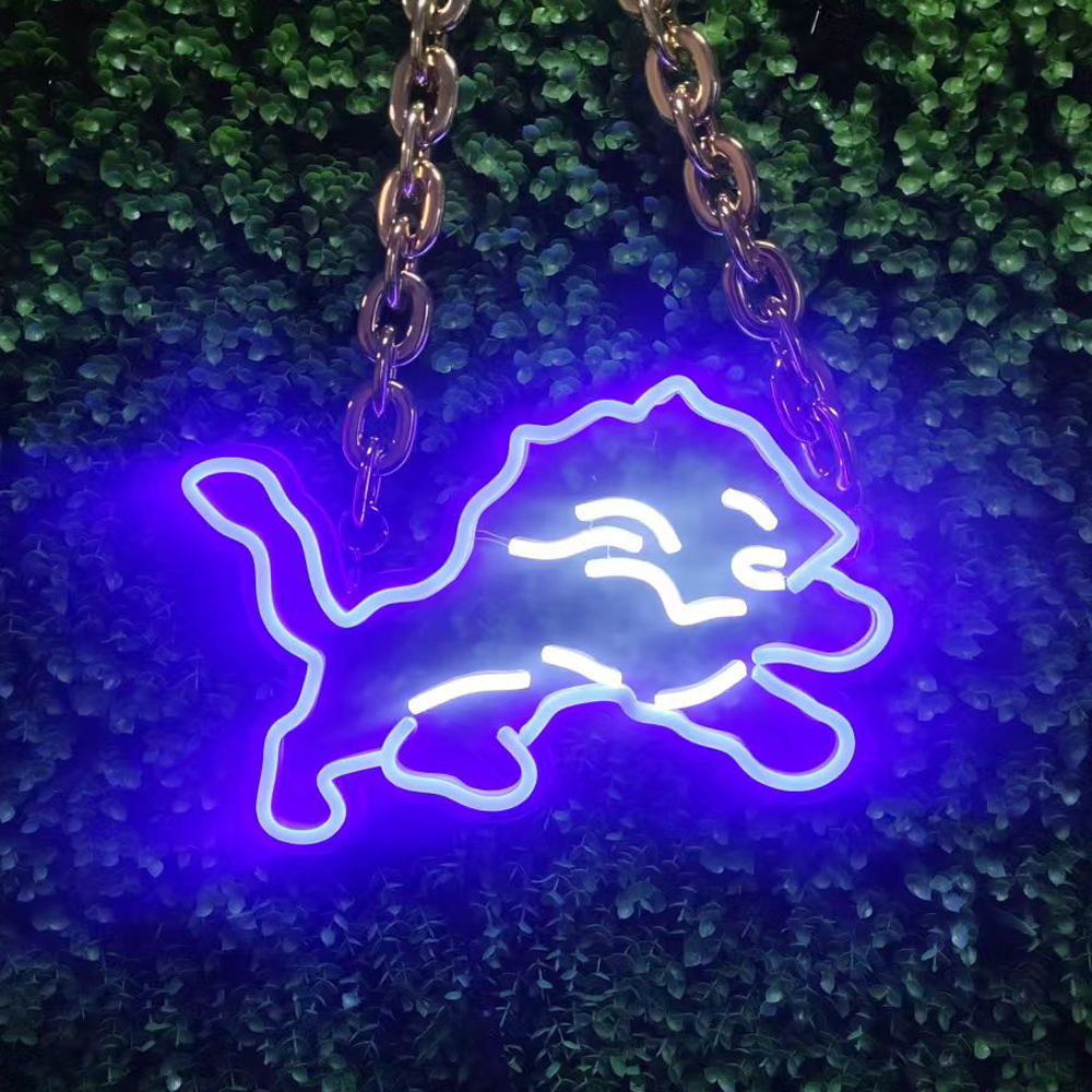 Illuminate Your Passion with an American Football Team Logo Neon Sign Chains for fans