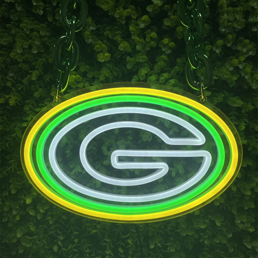 Illuminate Your Passion with an American Football Team Logo Neon Sign Chains for fans
