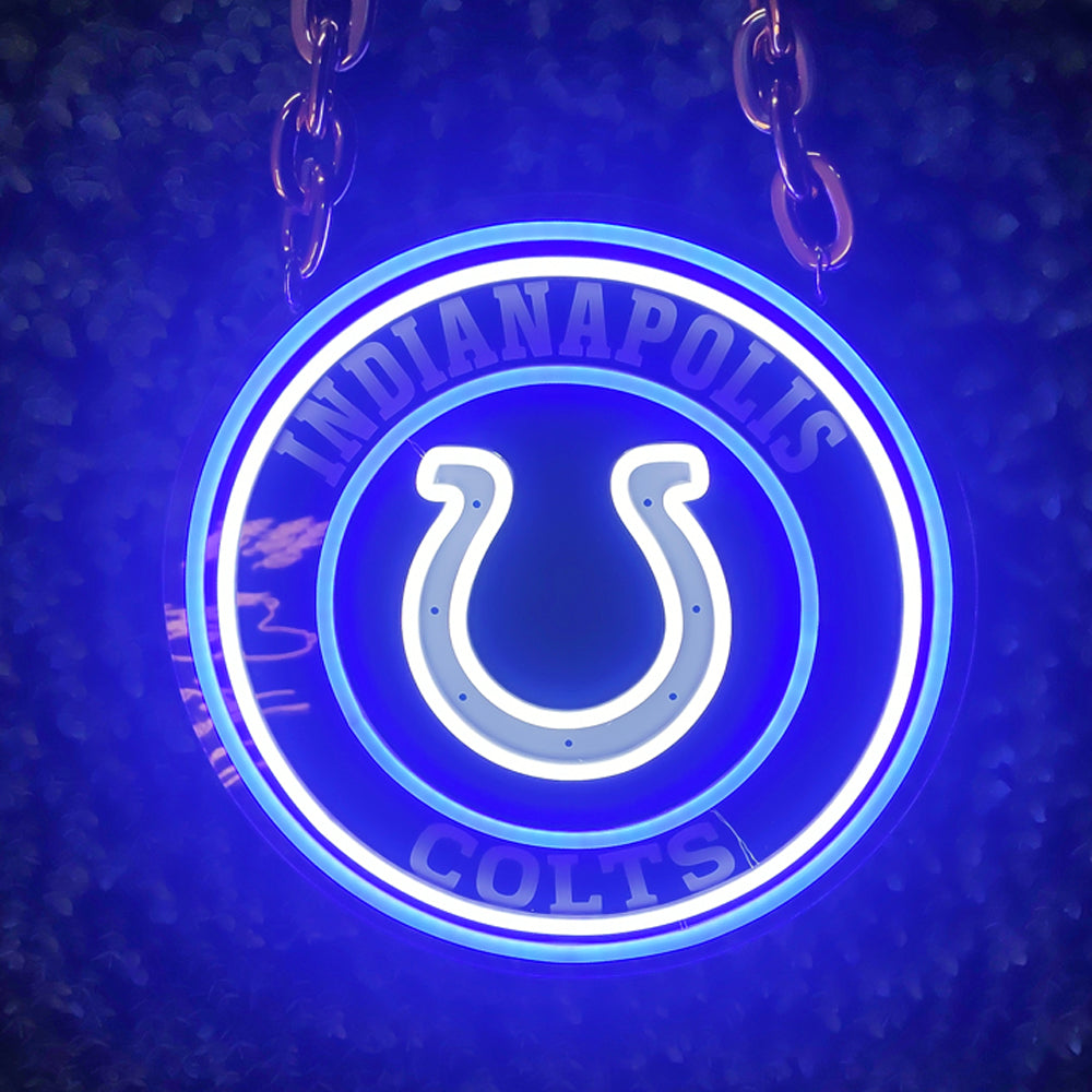 Light Up Your Loyalty with a Custom American Football Team Logo Neon Sign Chains for fans