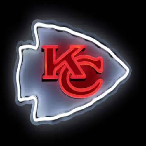 Sport fans Kansas City Chiefs exclusive Neon light up big logo chain 12V including chains Chains for fans