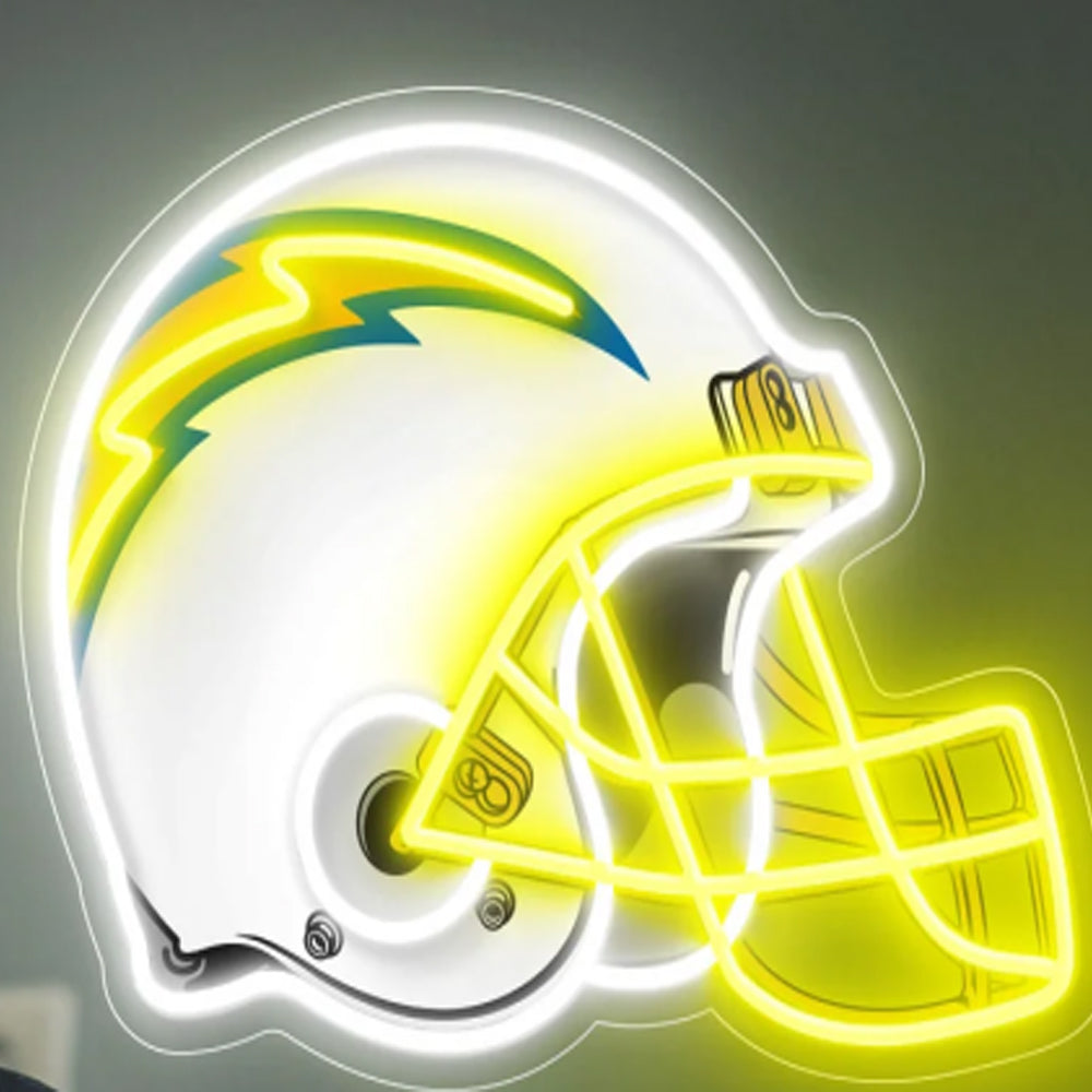 American Football Helmet Led Neon Sign With Necklace Chain Chains for fans