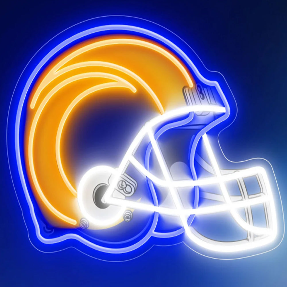 American Football Helmet Led Neon Sign With Necklace Chain Chains for fans