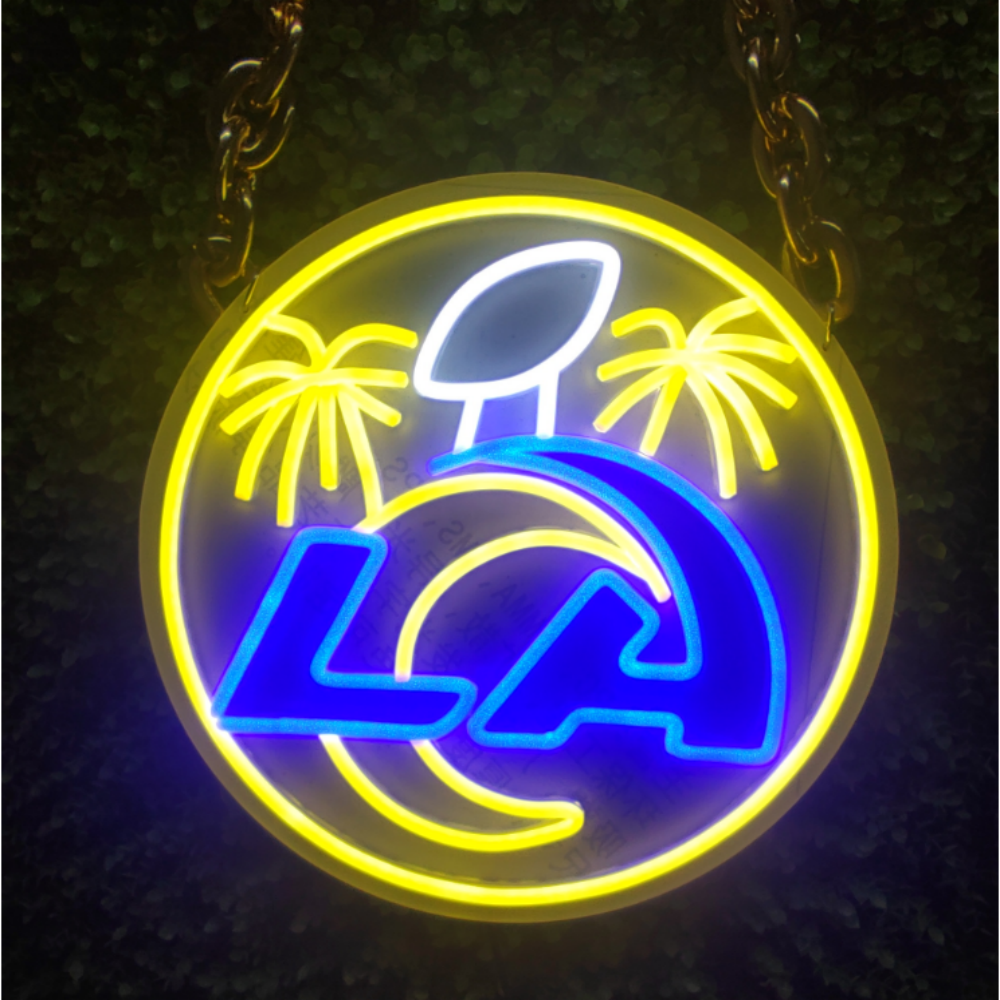 Los Angeles Rams fans Exclusive Led big logo symbol including necklace Chains for fans