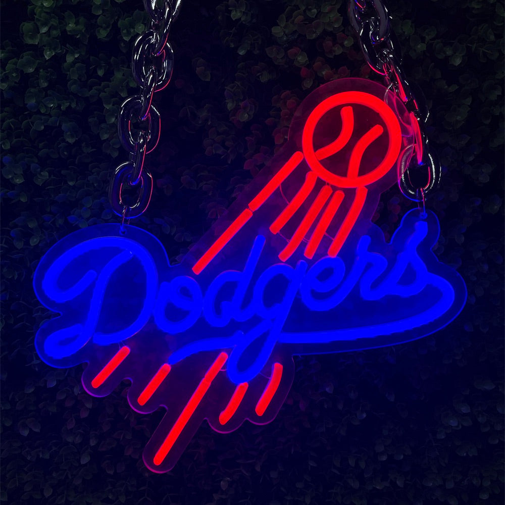 MLB Los Angeles Dodgers neon sign chain Chains for fans