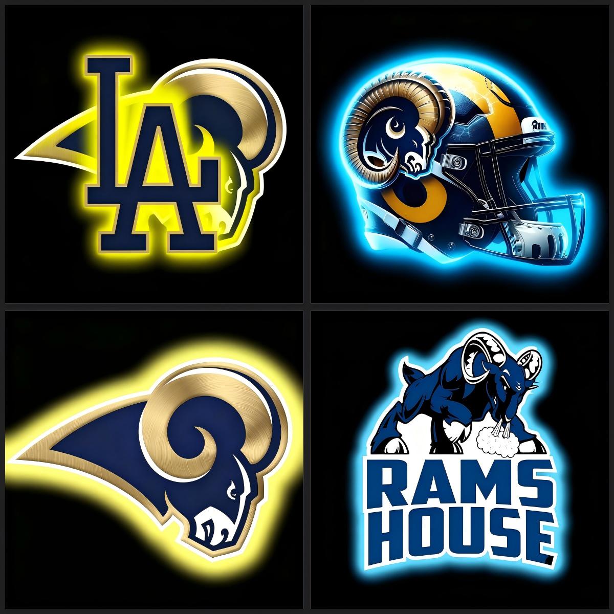 Stylish NFL Big logo Los Angeles Rams team sign making into chain symbol for fans Chains for fans