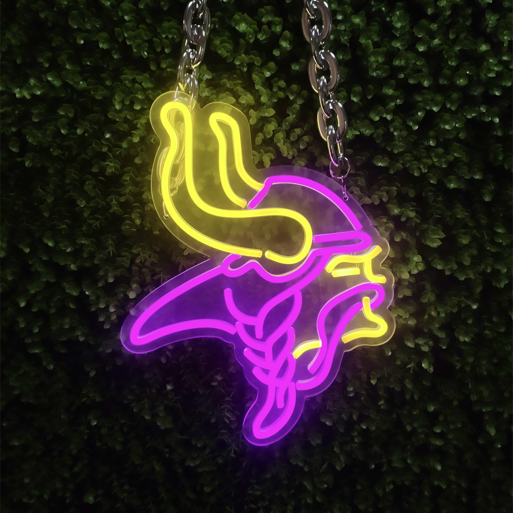Illuminate Your Passion with an American Football Team Logo Neon Sign Chains for fans