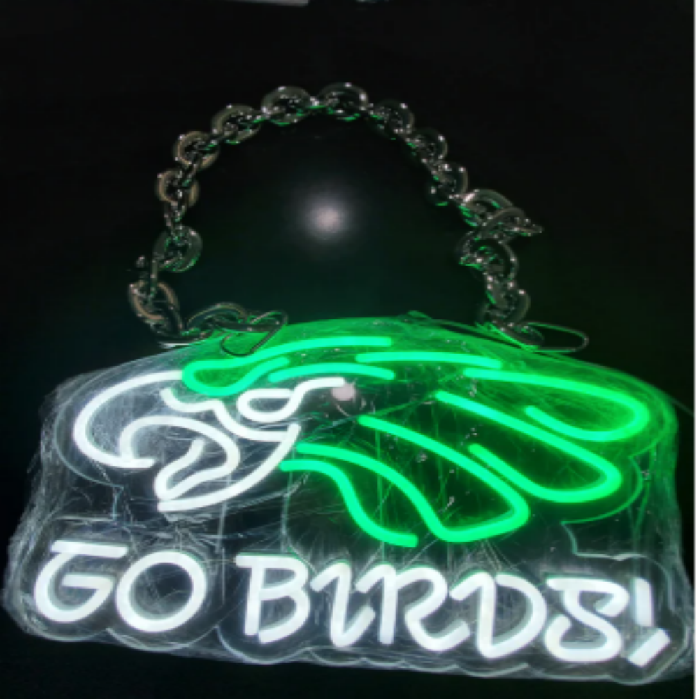 Illuminate Your Passion American football Philadelphia eagles Neon lighting up big logo chain for your team Chains for fans