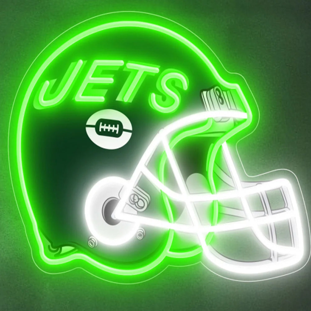 American Football Helmet Led Neon Sign With Necklace Chain Chains for fans