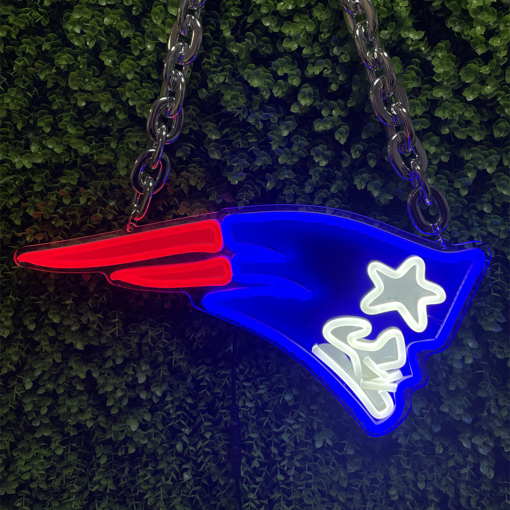 Light Up Your Loyalty with a Custom American Football Team Logo Neon Sign Chains for fans