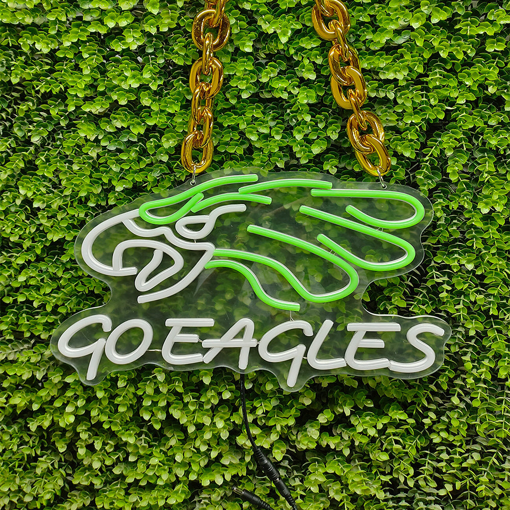 Illuminate Your Passion American football Philadelphia eagles Neon lighting up big logo chain for your team Chains for fans