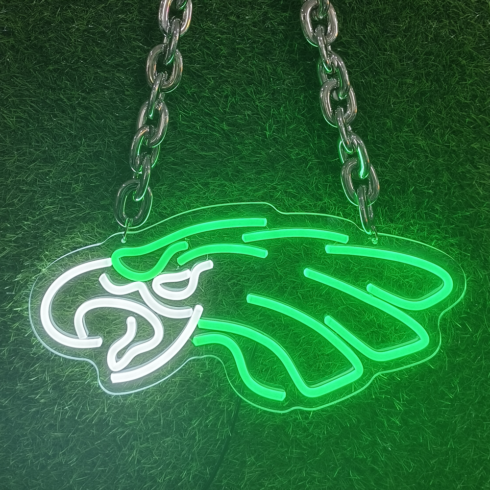 Illuminate Your Passion with an American Football Team Logo Neon Sign Chains for fans
