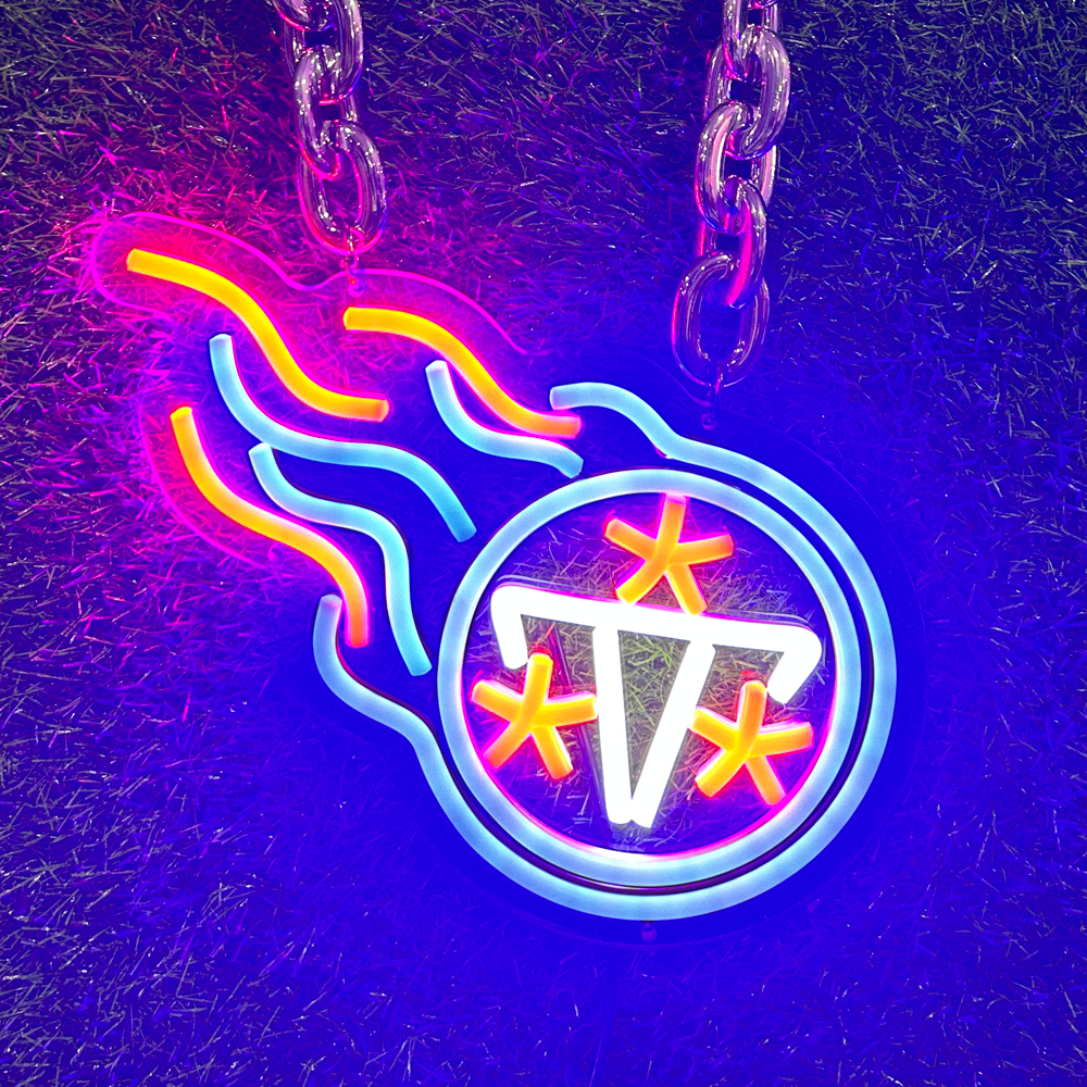 Light Up Your Loyalty with a Custom American Football Team Logo Neon Sign Chains for fans