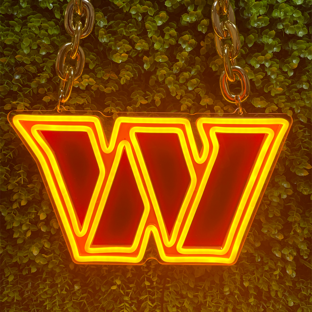 Illuminate Your Passion with an American Football Team Logo Neon Sign Chains for fans