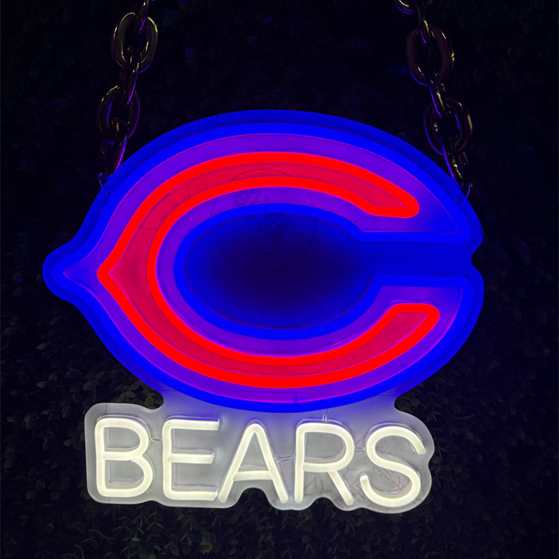 NFL Chicago Bears LED sport neon sign chain Chains for fans