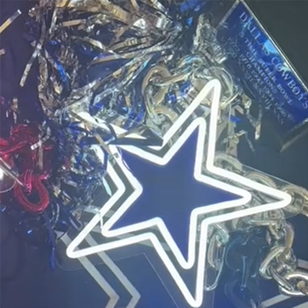American football Led neon sign chain football necklace for sale Chains for fans