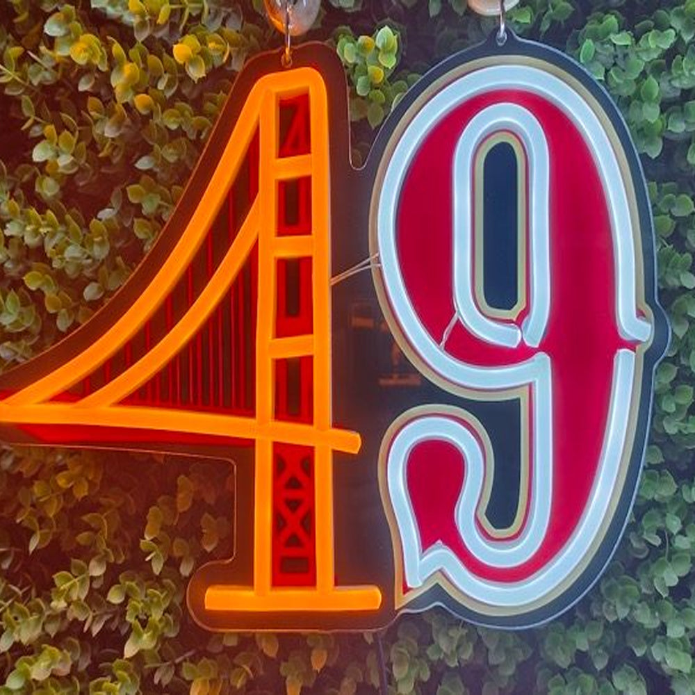 Illuminate Your Passion American football 49ers Neon lighting up big logo chain for your team Chains for fans
