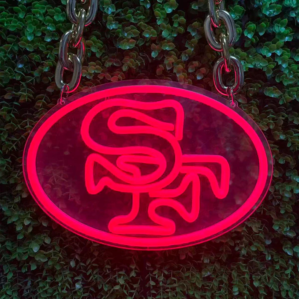 Illuminate Your Passion American football 49ers Neon lighting up big logo chain for your team Chains for fans