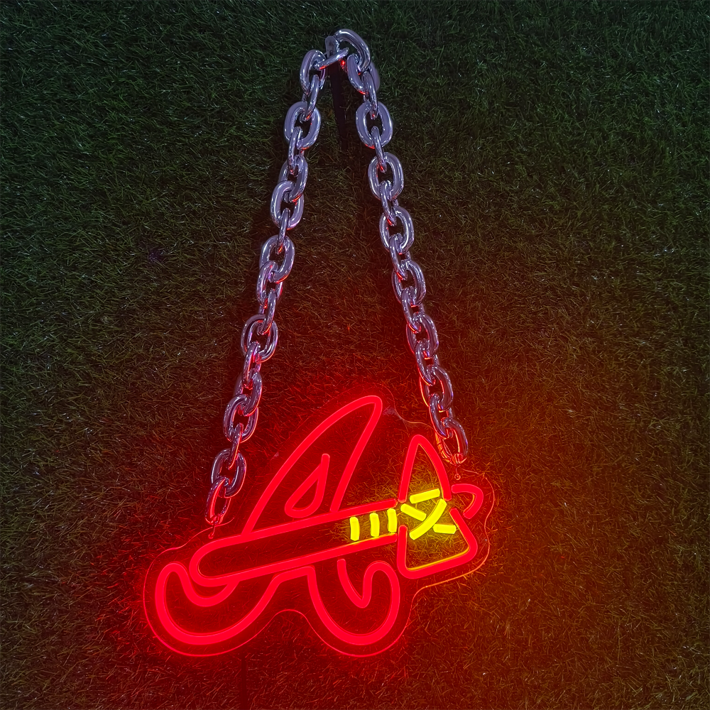Atlanta Braves red neon sign