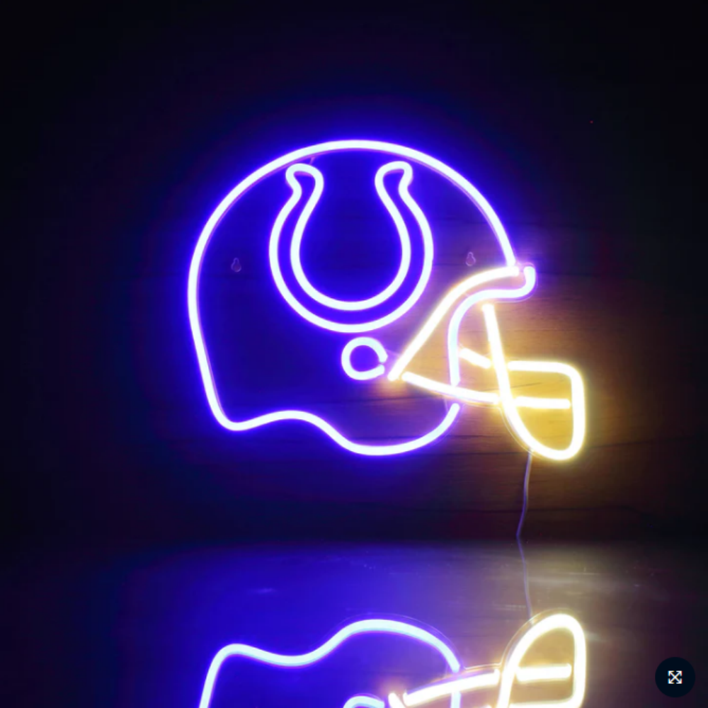 Illuminate Your Passion American football helmet neon sign Super fans symbol Led logo light chain necklace Chains for fans