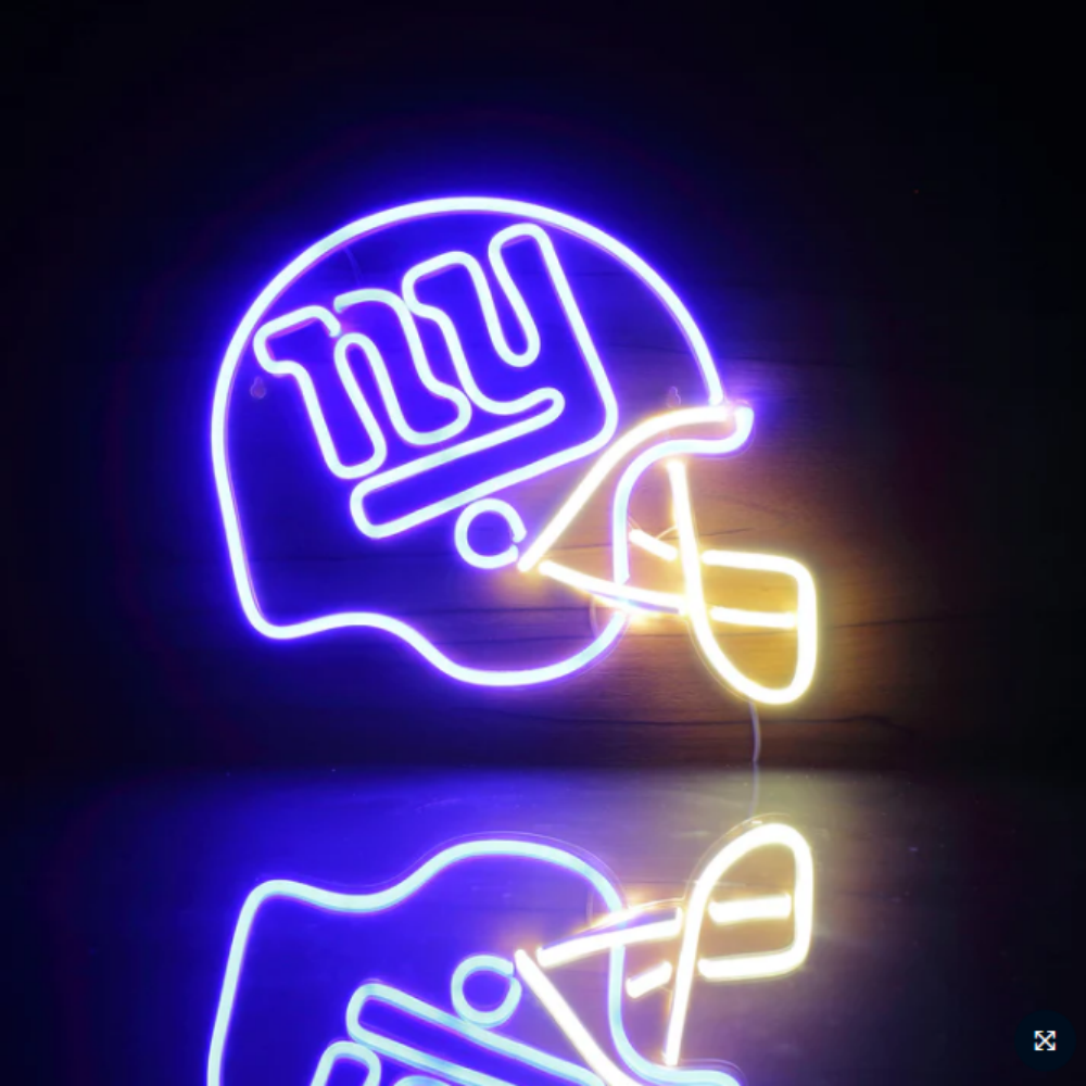 Illuminate Your Passion American football helmet neon sign Super fans symbol Led logo light chain necklace Chains for fans