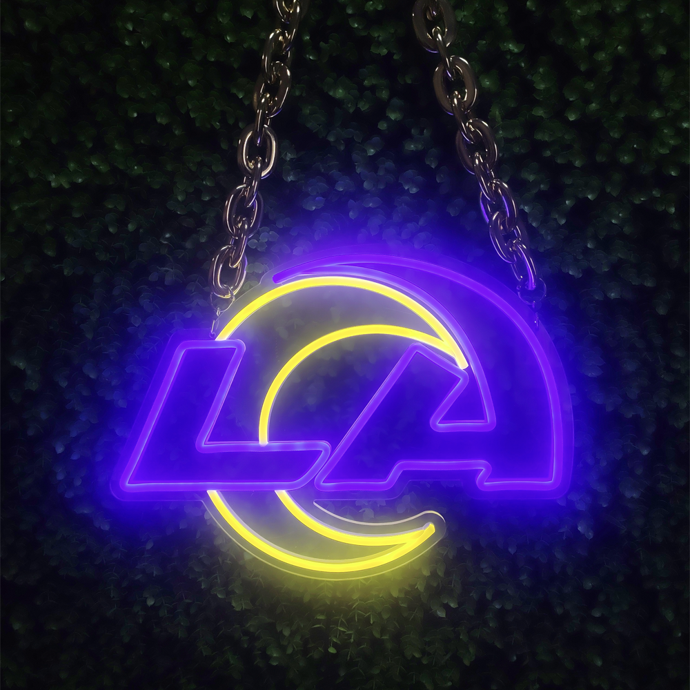 Illuminate Your Passion with an American Football Team Logo Neon Sign Chains for fans