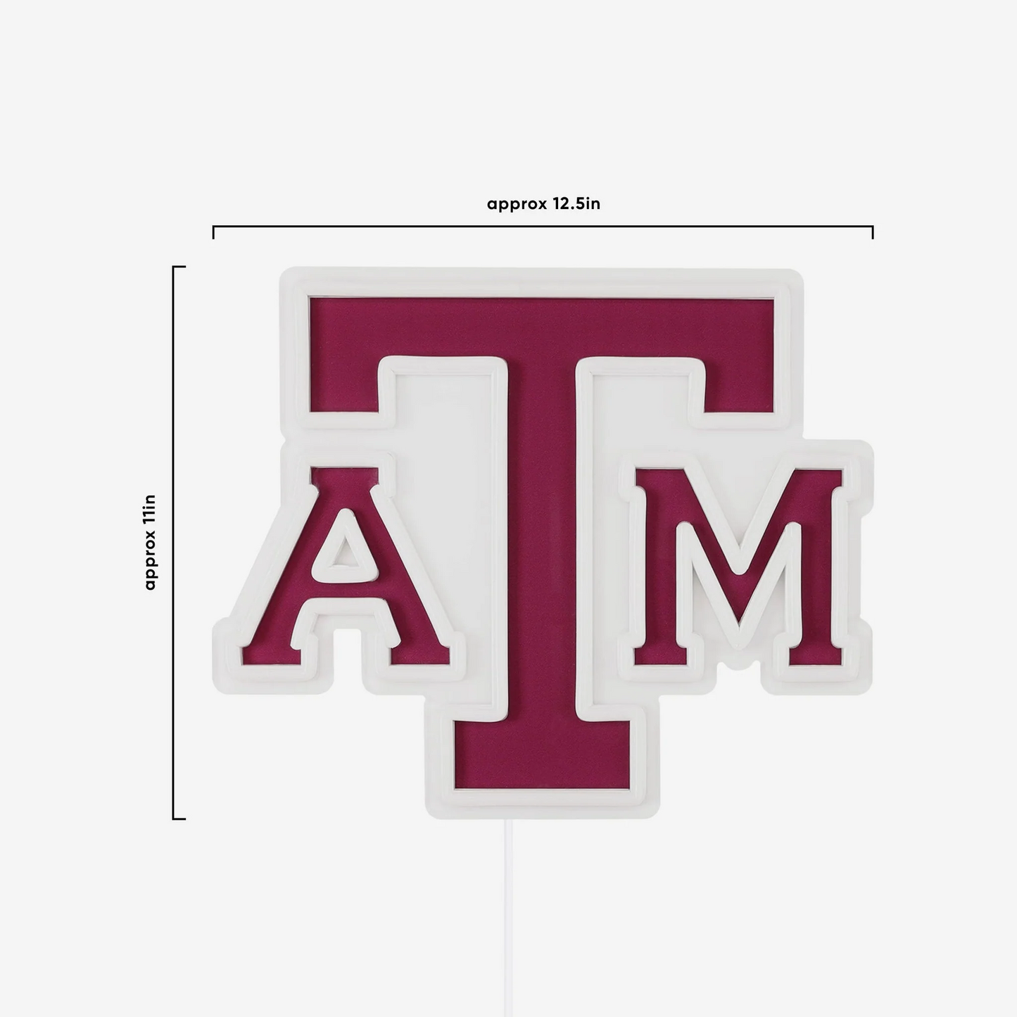 College Group Texas A&M Aggies LED Neon Light Up Team sign light Chains for fans