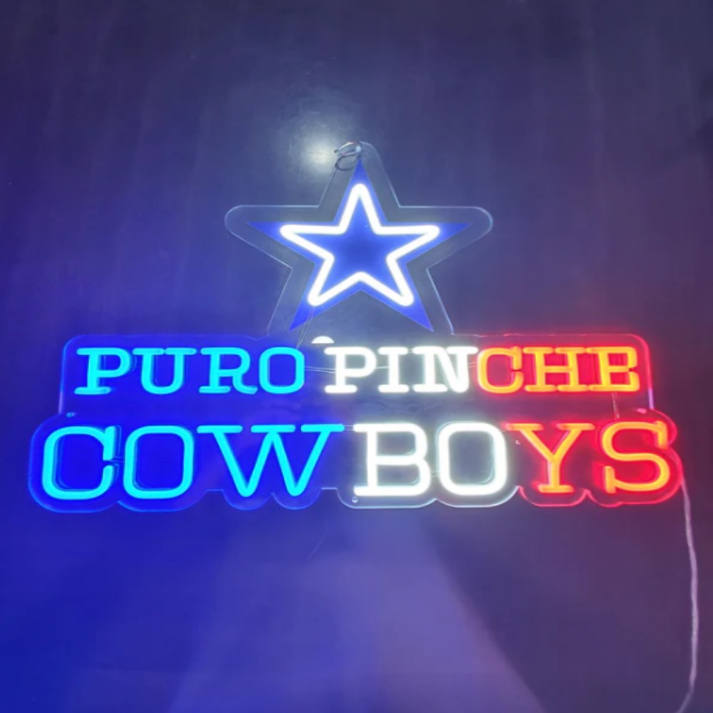 Illuminate Your Passion American football Dallas Cowboy Neon lighting up big logo chain for your team(副本) Chains for fans