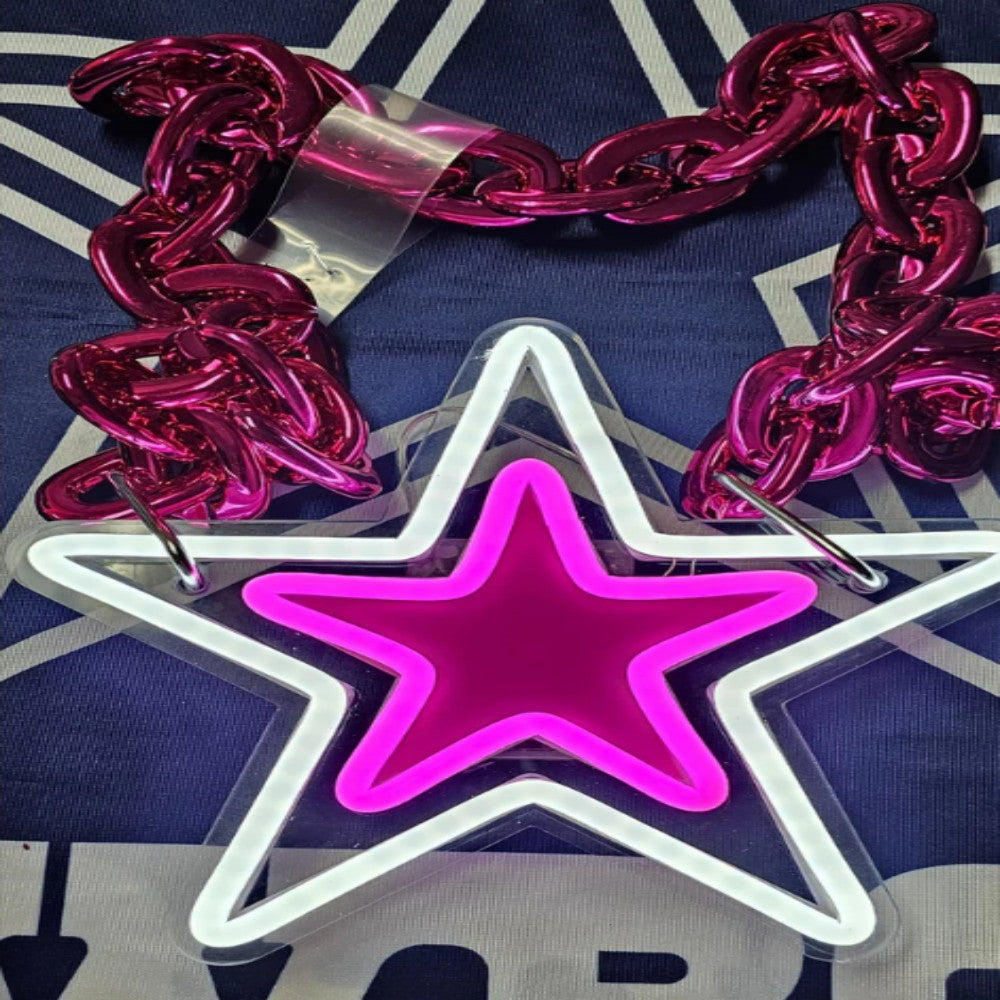 Illuminate Your Passion American football Dallas Cowboy Neon lighting up big logo chain for your team Chains for fans
