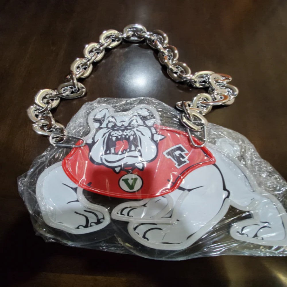 Illuminate Your Passion American football Bulldogs Neon lighting up big logo chain for your team(副本) Chains for fans