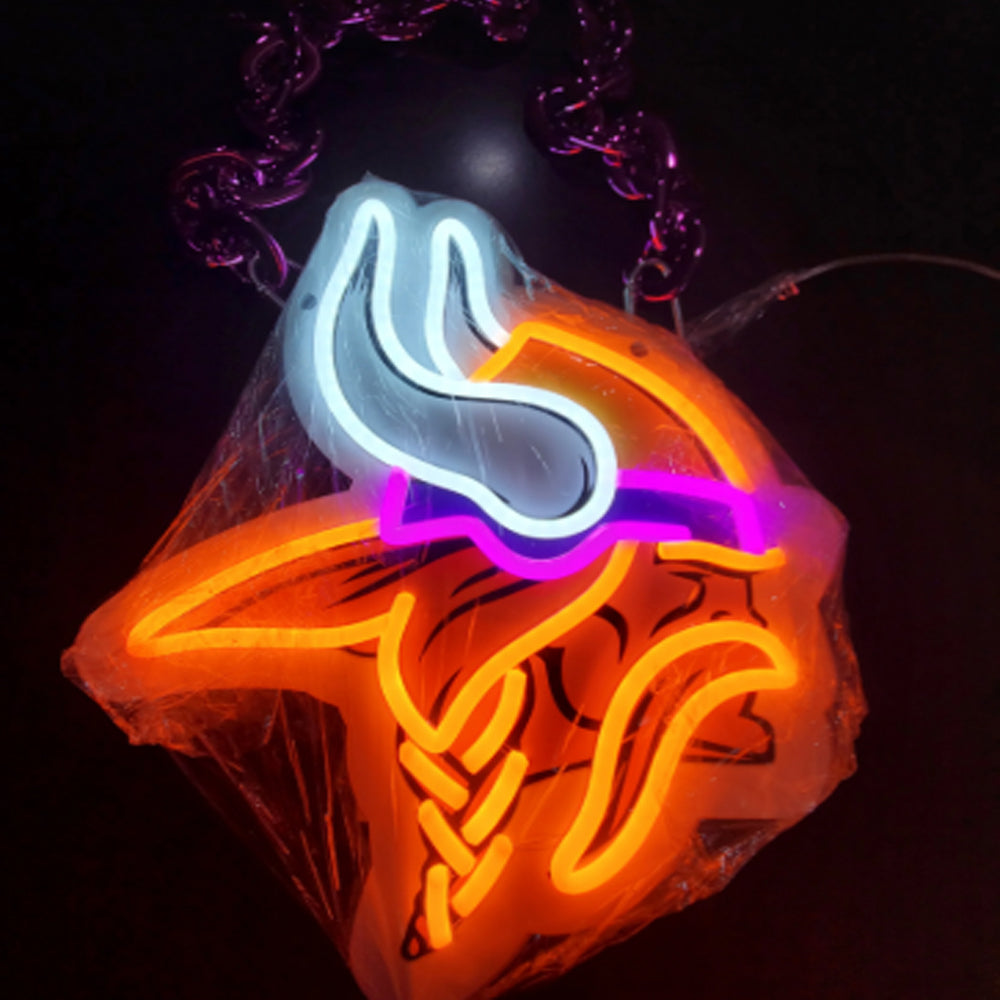 Illuminate Your Passion American football Minnesota Vikings Neon Light Up Big Logo Chain Chains for fans