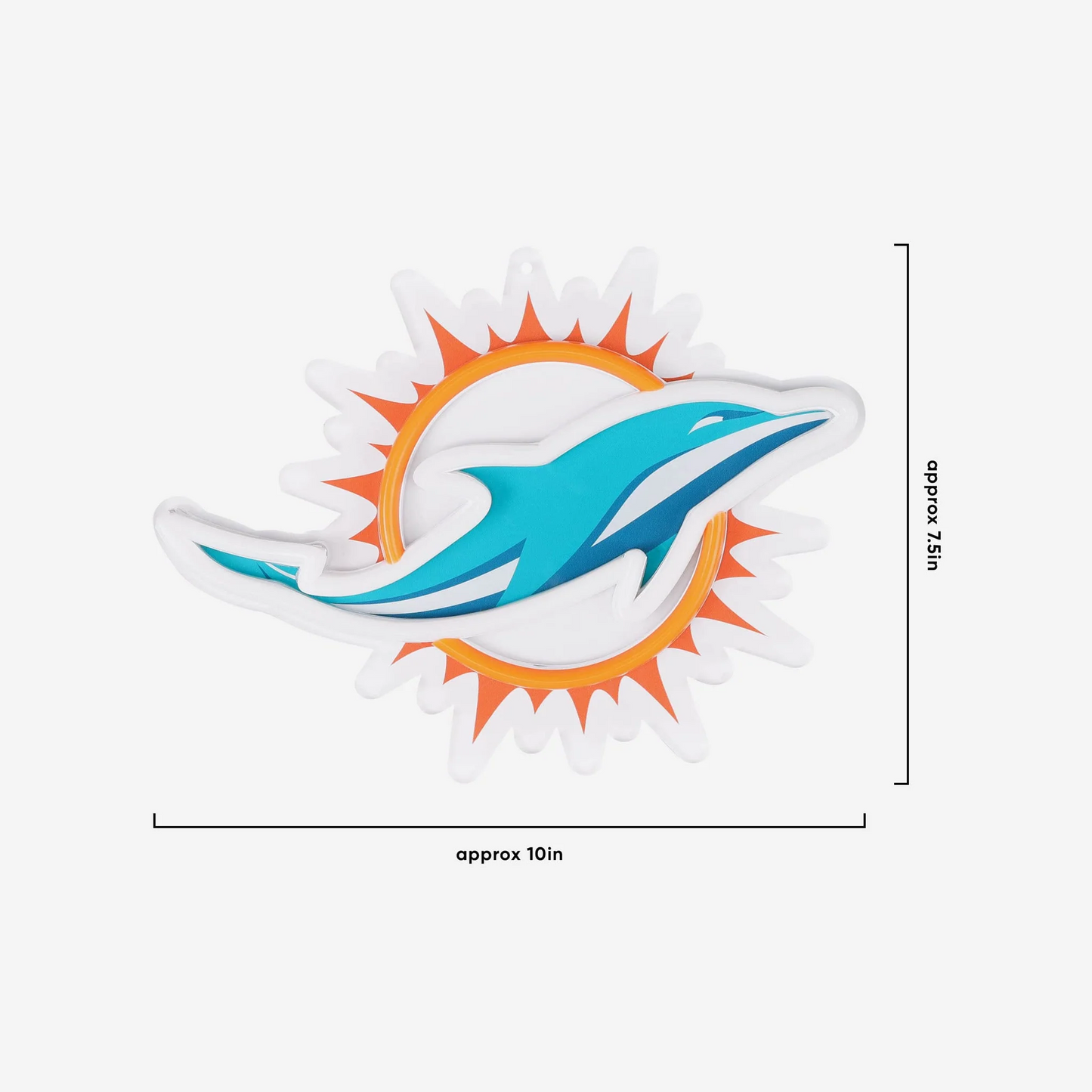 Illuminate Your Passion American football Miami Dolphins Neon Light Up Big Logo Chain Chains for fans