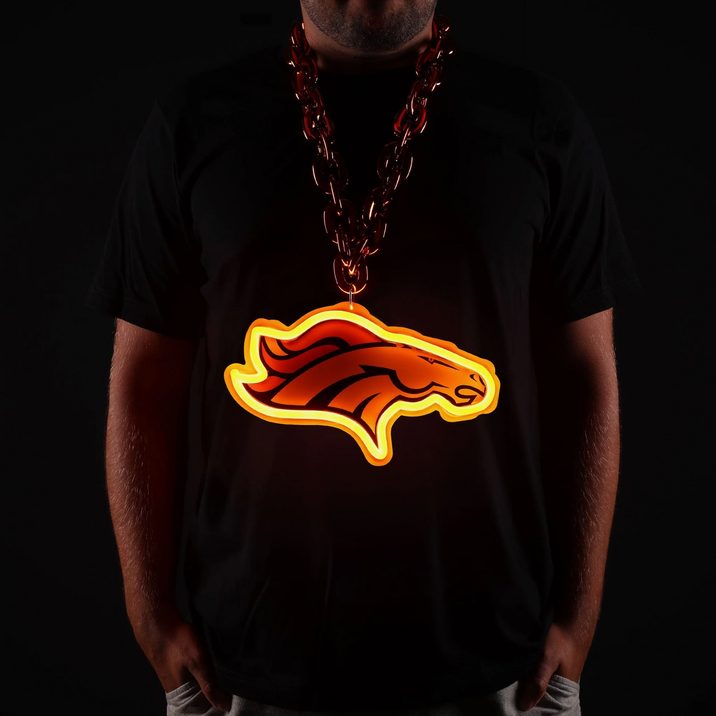 American football UV printed led neon sign team logo lighting up sign for shopping your team Chains for fans