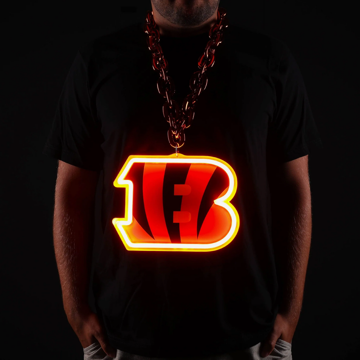 American football UV printed led neon sign team logo lighting up sign for shopping your team Chains for fans