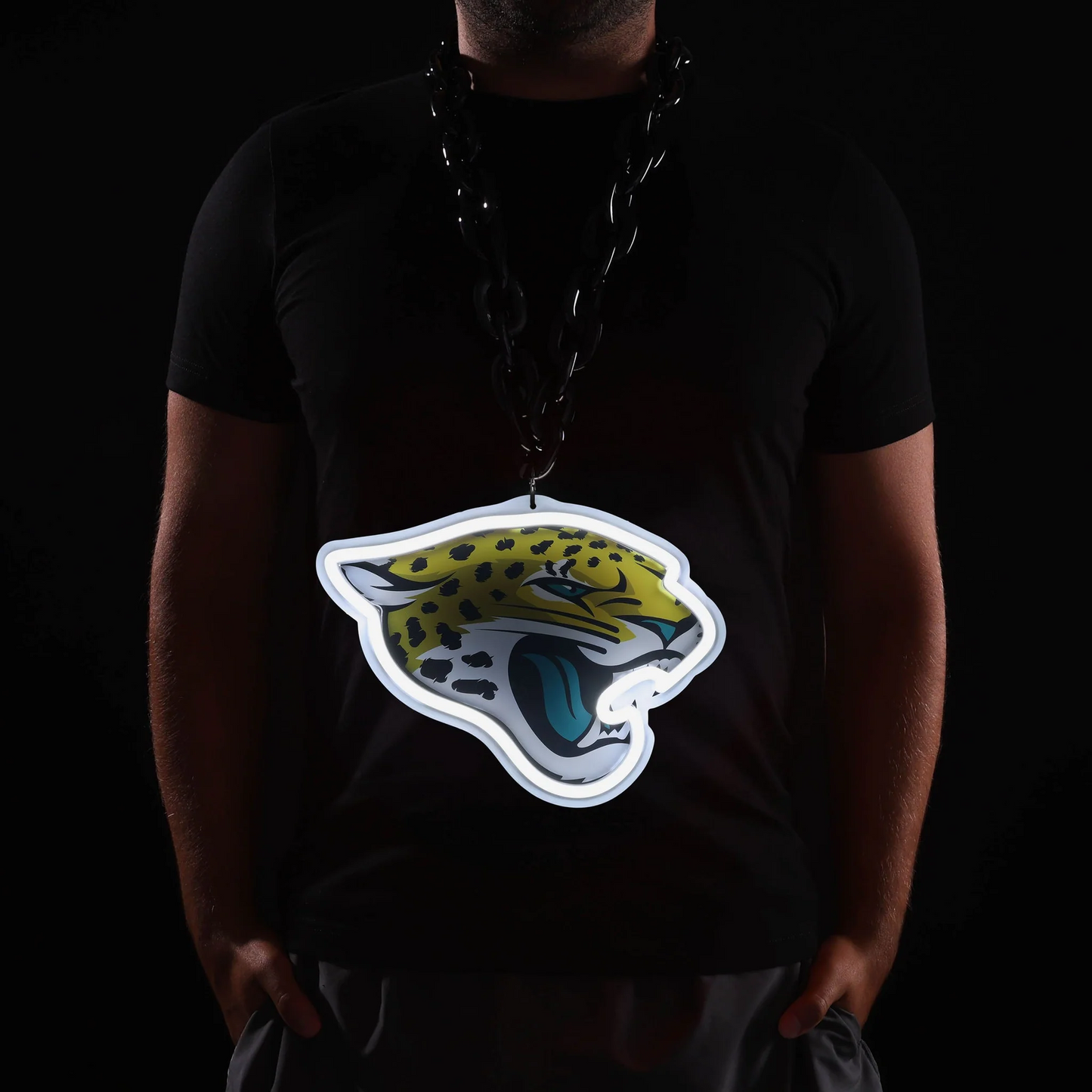 American football UV printed led neon sign team logo lighting up sign for shopping your team Chains for fans