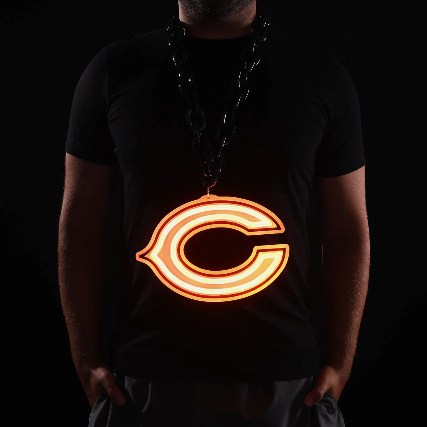 American football UV printed led neon sign team logo lighting up sign for shopping your team Chains for fans
