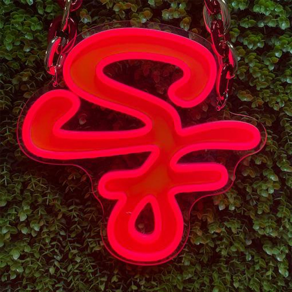 Chains for fans San Francisco 49ers neon big logo lighting up sign necklace for your spirit Chains for fans